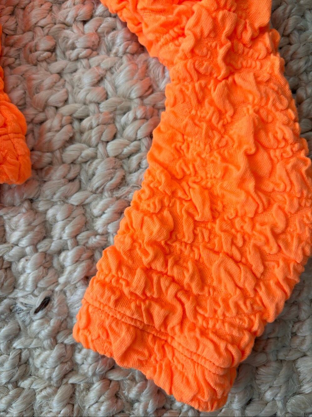 NWOT LOVESHACKFANCY Neon Tangerine Senina Crop Cardigan Sz XS, $235 D8 - Picture 6 of 9